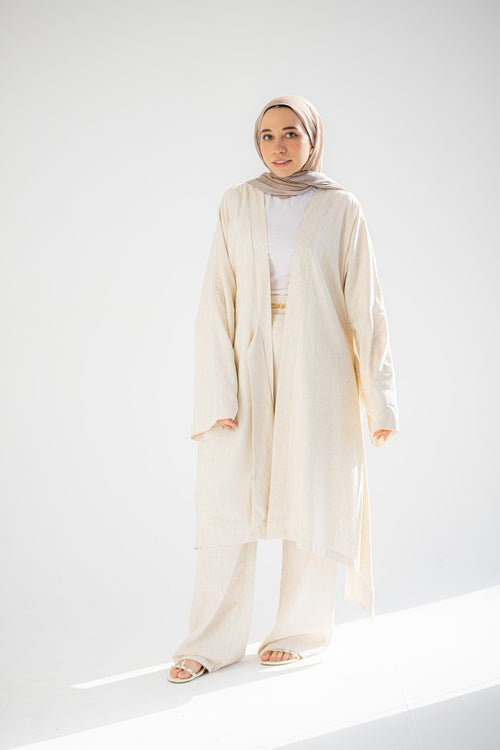 Beige Linen Set
