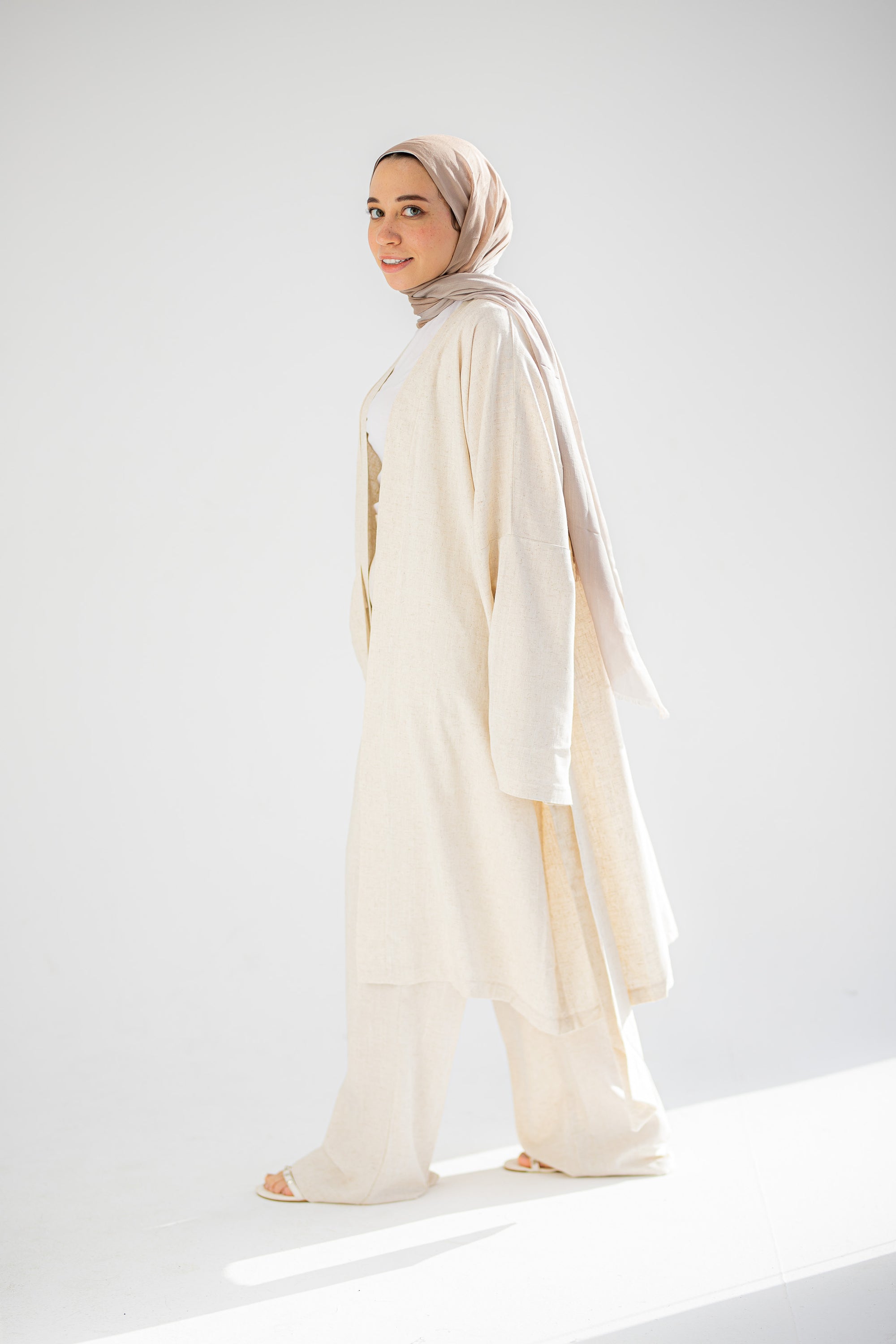 Beige Linen Set