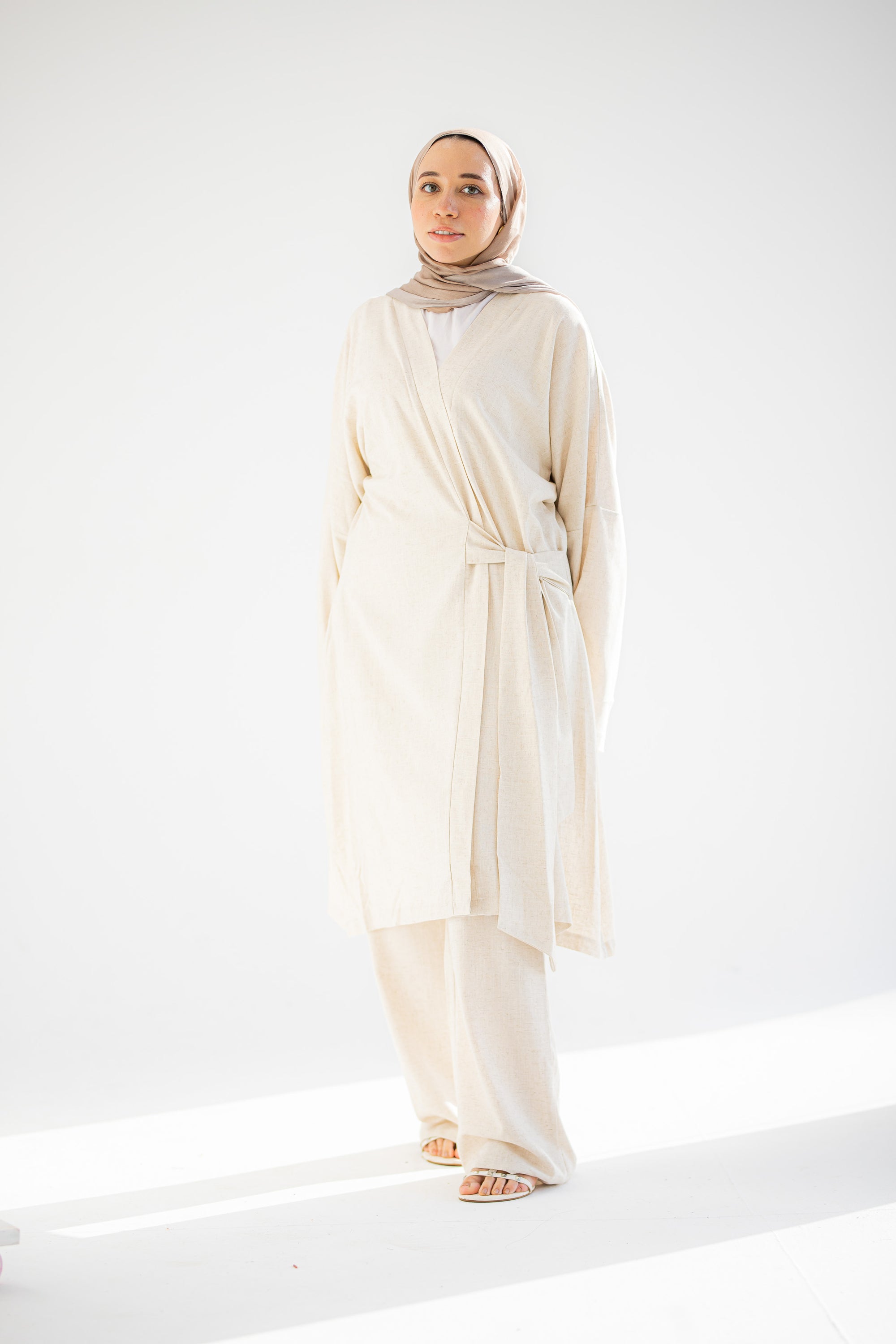 Beige Linen Set