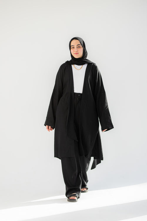 Black Linen Set