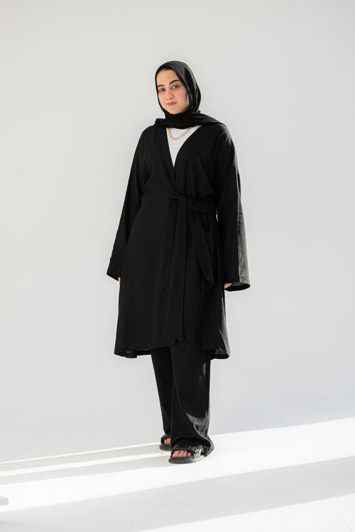 Black Linen Set