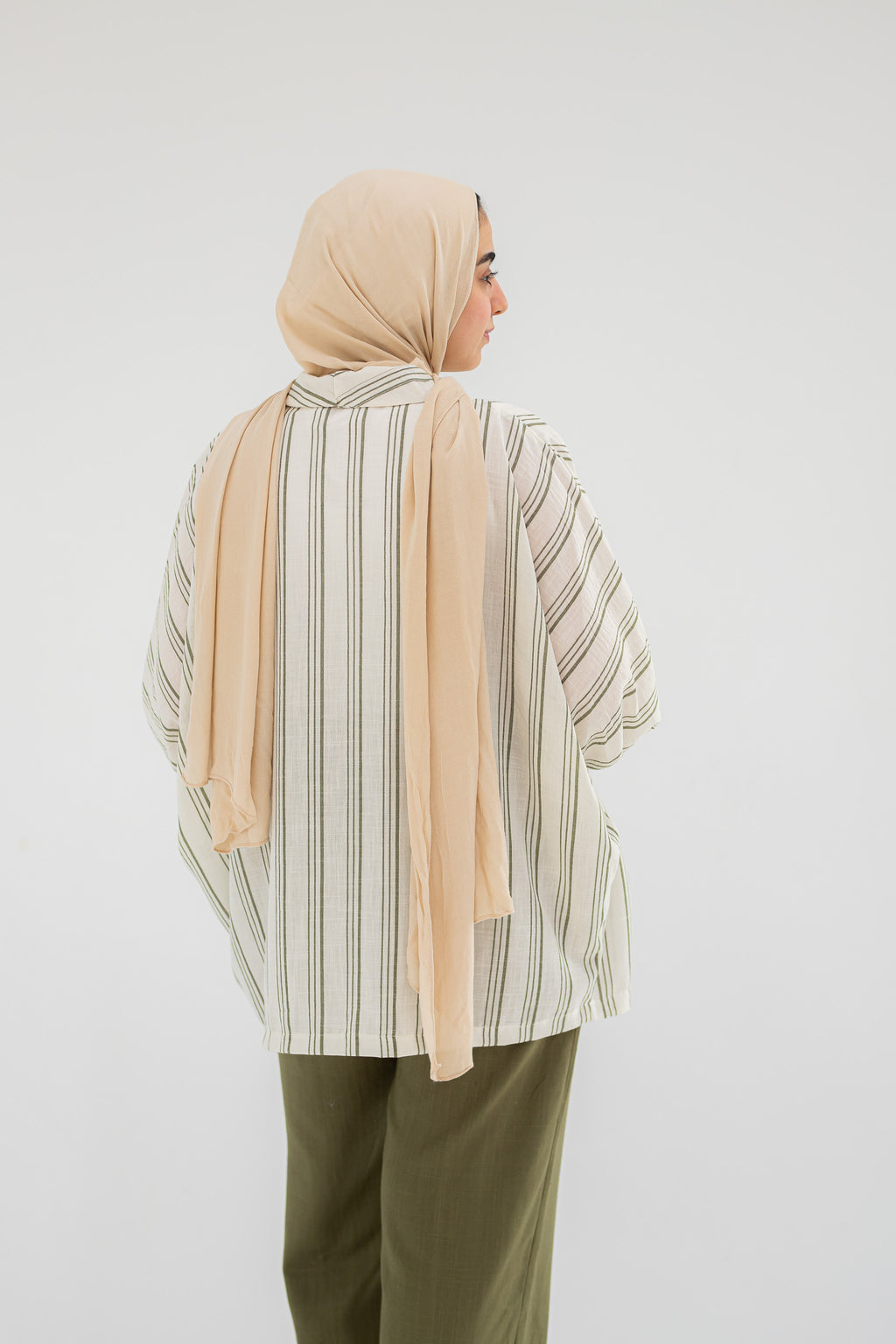 Olive Striped Set