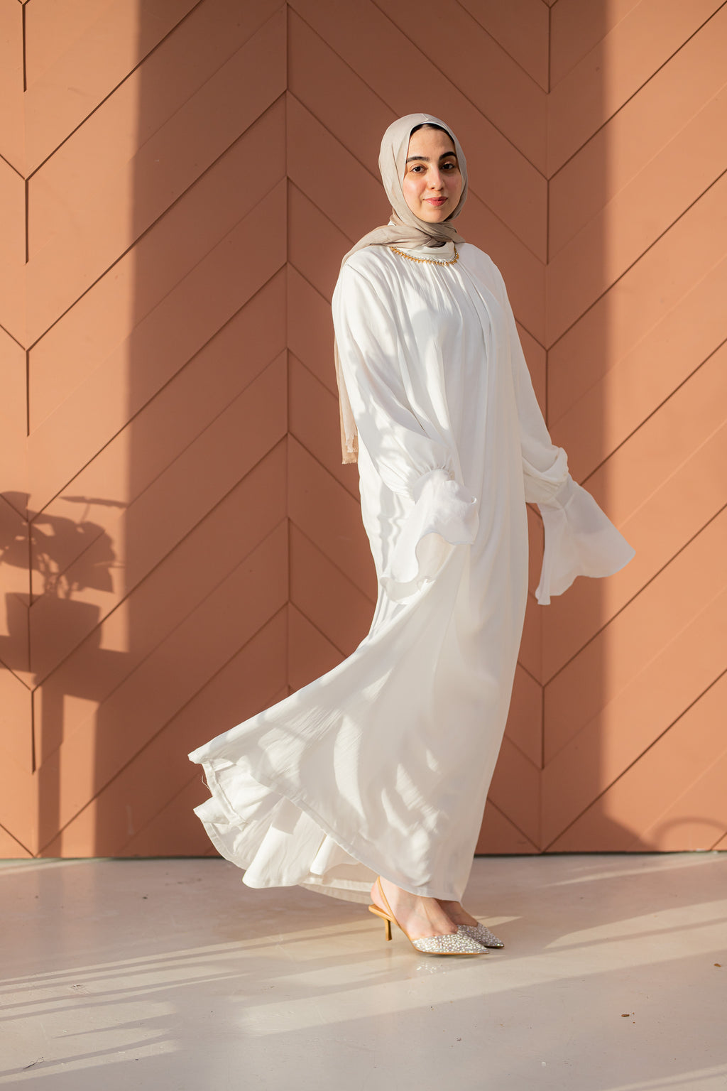 White Flowy Dress