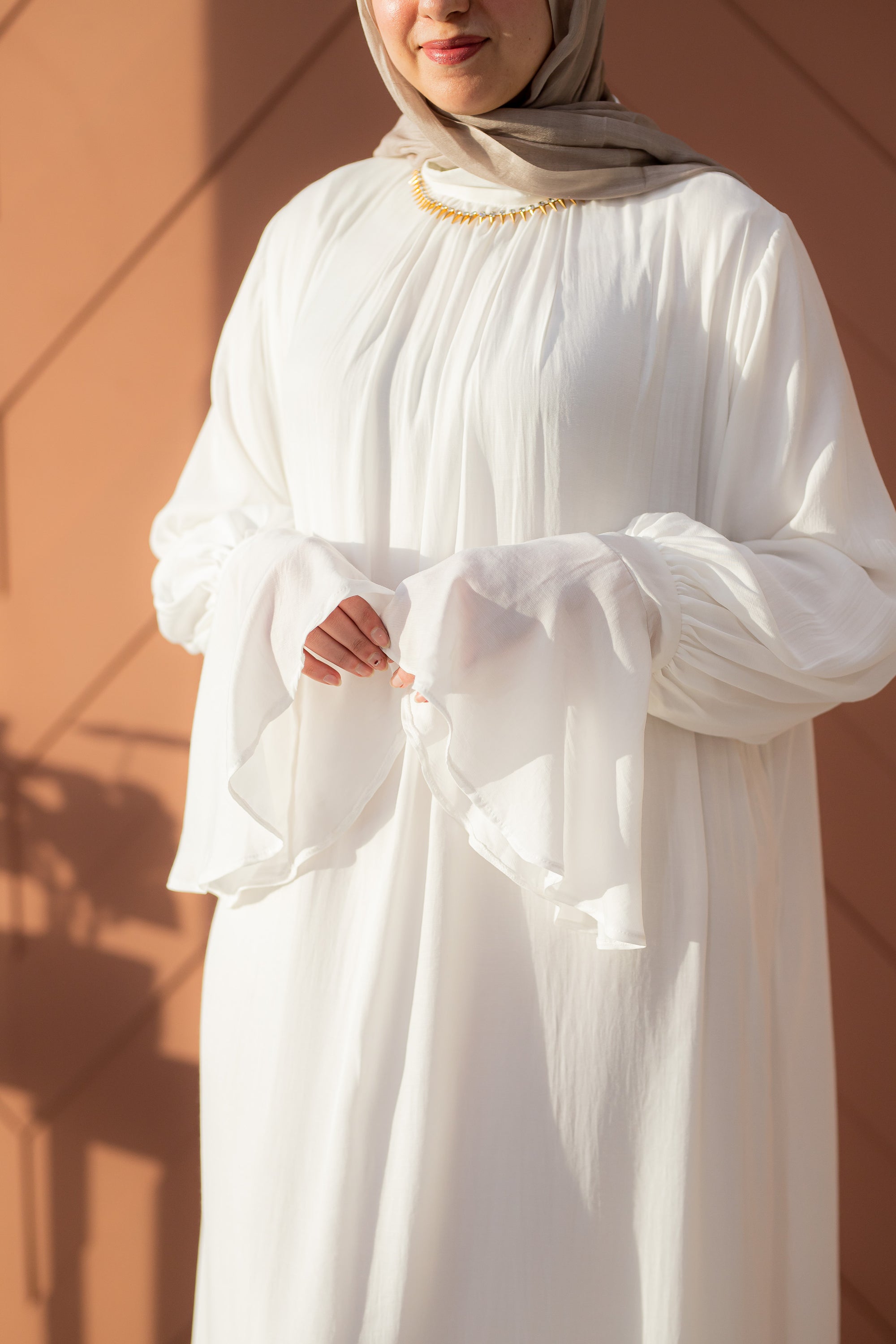 White Flowy Dress